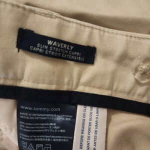 Tommy Hilfiger waverly kaki stretch capri size 14